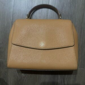 Tory Burch Camel Satchel Excellent like New!